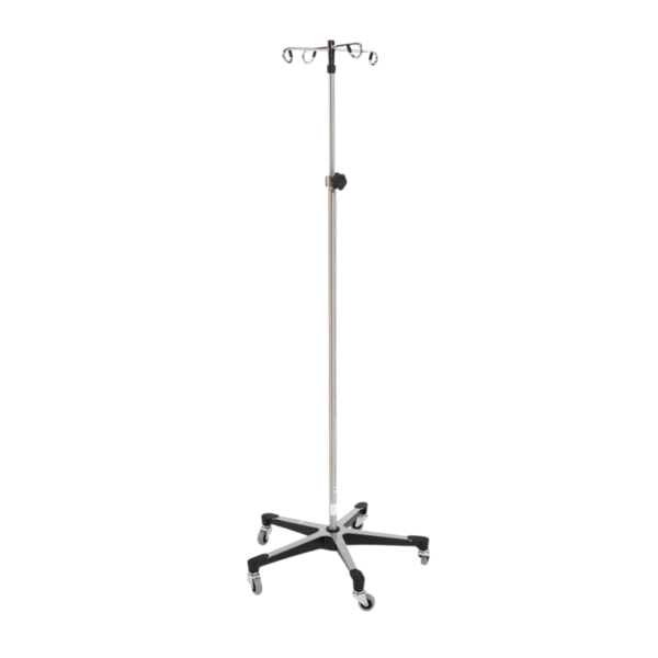 Blickman IV Stand Stainless Steel 4 Hook w/Tru Loc Mechanism w/5 Leg Base 1415SS-4